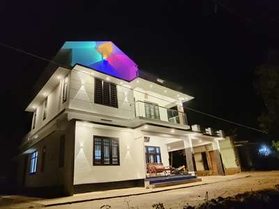 night view of house completed