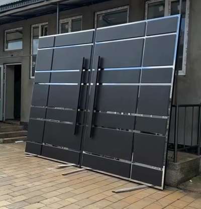 stainless steel gate with black metal box do you want this type of master piece contact us at nextinFabrication
 #stainless  #steelGate  #moderndesign