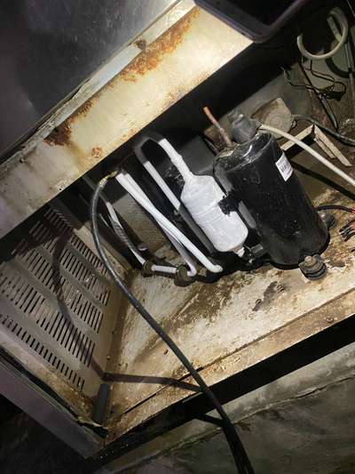 Water cooler compressor change work done😊