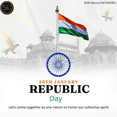 Wishing you a day filled with pride, joy, and patriotism. Happy Republic Day 2025!

DM US FOR COMPLETE INTERIOR SOLUTIONS!!

👉🏻 SHRI BALAJI INTERIORS@sribalaji_interiors9

#republicday #2025 #jaibharat #jaihind #republicdayindia #india #interiordesign #exterior #newpost #merabharat #flagday #exteriordesign #postoftheday #followme #followformore #sribalaji #homedecore