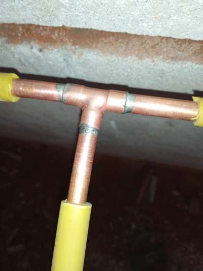 lpg pipe line joint with pipe soldering technology