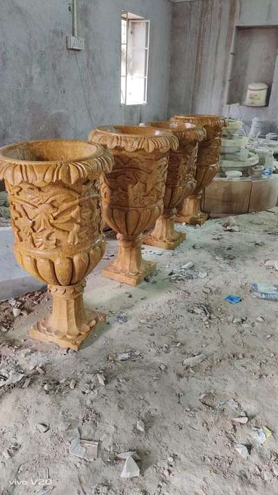 Sandstone Flower Pot 
 #pot #flowerpots #stonework #SandStone