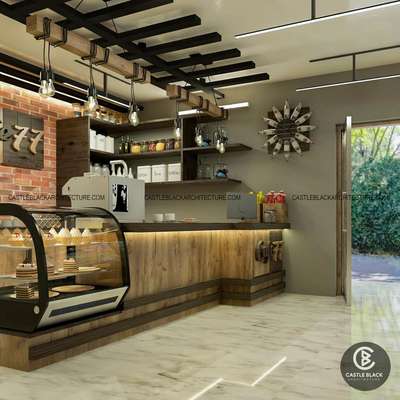 COFFE SHOP. 
#coffee #shop #coffeelover #kerala #kollam #lifestyle #new #work #model #interiordesign #interiores #arc #arab #art #2020 #kollam #brickwall #hanginglights #chair #3dsmax