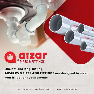 Achieve efficient and long-lasting irrigation systems with Aizar PVC pipes and fittings. Our meticulously designed products are tailored to meet your Specific irrigation requirements, ensuring optimal water flow, durability, and performance. Whether you need pipes, connectors, or fittings, Aizar has got you covered.
#AizarPVC #EfficientIrrigation #LongLasting #WaterFlow #brandstorepost