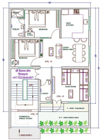 #HouseDesigns  #housplan  #2DPlans  #architecturedesigns  #3BHK  #2bhk