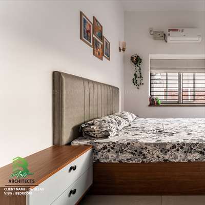 Peaceful mornings and cozy evenings — Bedroom 3 of Bhodhi blends simplicity with warmth. ☀️🌿 

 Project Name: Bhodhi
👥 Clients: Dr. Ullas & Dr. Nimmi
📍 Location: Palakkad
🏡 Built-up Area: 1800 sq. ft. | 3BHK
📅 Completion: 2024