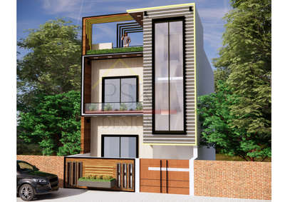 PLOT SIZE:- 25 FT X 50 FT
DESIGN BY:-PSK DESIGN
 #autocad #enscape #3D_ELEVATION #3dview #moderndesign #sketchup