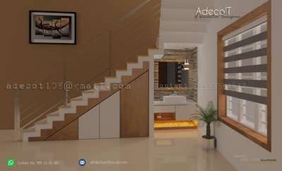 3d perspective :Under stair cabin and wash...