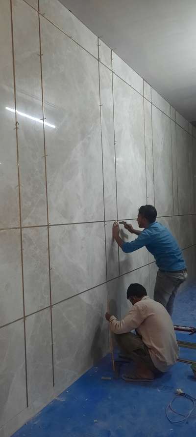 italian marble brass work inlay WIP at delhi