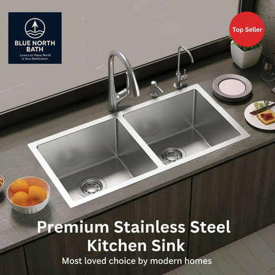 Transform your kitchen into a clean, stylish and practical workspace with this double-bowl stainless steel sink from Blue North Bath. 
Spacious bowls, sleek edges and a premium faucet setup make it perfect for busy Indian homes that need durability with a modern look. 
Visit Blue North Bath to explore more premium kitchen sinks and elevate your cooking space today.
#BlueNorthBath #KitchenSink #DoubleBowlSink #StainlessSteelSink #ModernKitchen #KitchenDesign #KitchenDecor #HomeRenovation #InteriorDesign #Sanitaryware #KeralaHomes #HomeBuilders #ModularKitchen #KitchenInspiration #SinkFaucet