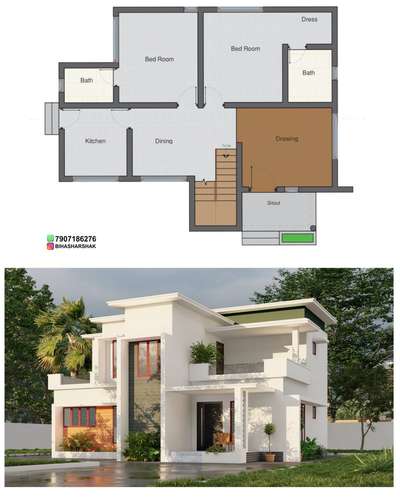 Budget homes
 exterior witn plan '
2 BHK
Design: @bihasharshak arshak kolo #khd #keralahomedesigns #keralahomedesign #architecturekerala #keralaarchitecture #renovation #keralahomes #interior #interiorkerala #homedecor #landscapekerala #archdaily #homedesigns #elevation #homedesign #kerala #keralahome #thiruvanathpuram #kochi #interior #homedesign #arch #designkerala #archlife #godsowncountry #interiordesign #architect #builder #budgethome #homedecor #elevation #plannerstickers