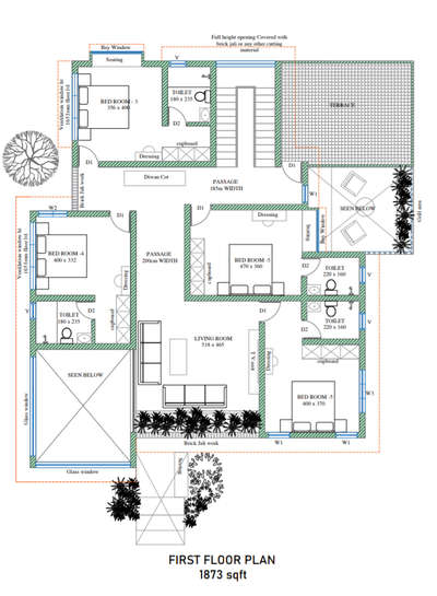 # PLAN #
# 3D EXTERIOR #
# TOP INTERIOR VIEW #
# SANCTION #
Contact 9496712726