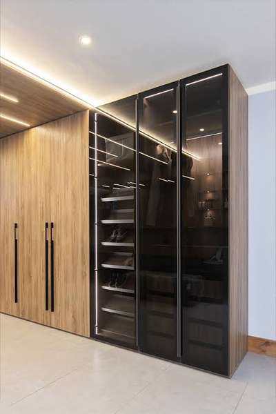 Wooden cabinets combined with glass shutters….!!!!