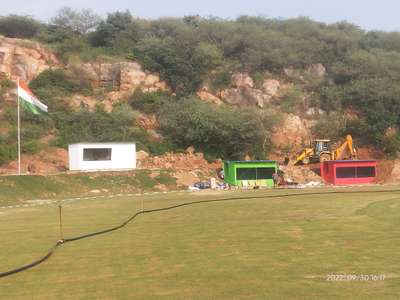 Porta Commentary Box, Porta Dug Outs
 #cricket  #playground  #stadium