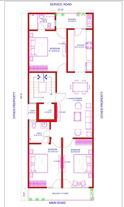 floorplan#sletchplan#modernhouse#parkingfloors#working#21x60plan#interiorplan#view