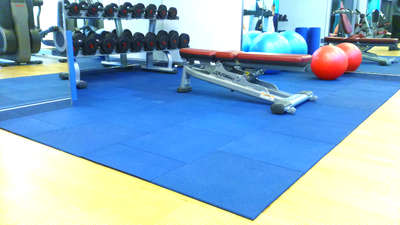 10mm thick Rubber flooring installed at Pullman Hotel Aerocity