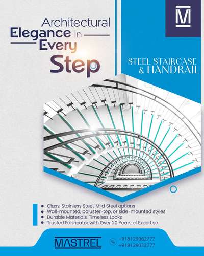 Elevate your space with Mastrel’s steel staircases and handrails — a perfect blend of strength, style, and timeless elegance. Crafted with precision and built to last.
 #SteelStaircase  #handraildesign #architecturalelegance #metalfabrication #moderndesgin #steelworks  #interiorstyle #architecturaldesign #handrailstaircase