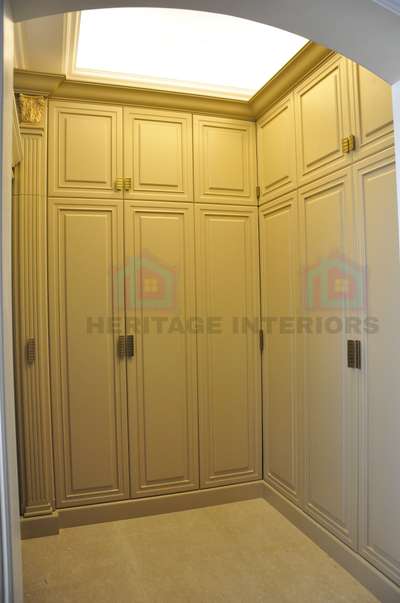 Arab design wardrobe with wood and HDF painted finish