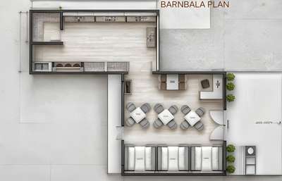 Restaurant layout Plan Modern design