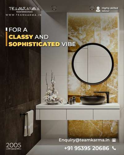 For a classy and sophisticated vibe.



Let’s create a space that inspire.



#washbasin #mirror #furnitures #interior #interiordesign #interiordesigning #architecture #teamkarma #banglore