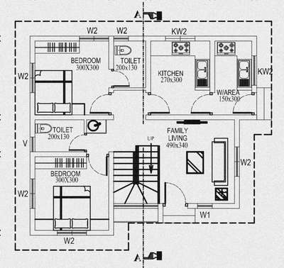 700 square feet le oru simple plan🏠