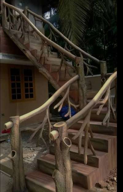 #cementwork  staircase & wooden model