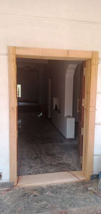 #Entrance  Door  frame  wooden panelling...