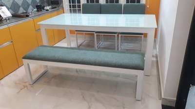 Metal dining table set