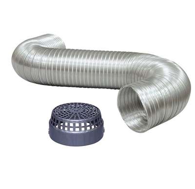 Ms Aluminium Chimney Pipe (6" Diameter Upto 15 Feet Length, Silver)