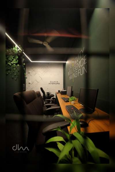 D-Lava Interiors Kodungallur, Thrissur  #OfficeRoom #officeinteriors #IndoorPlants #InteriorDesigner