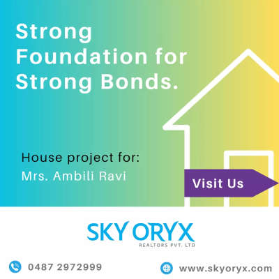 A happy beginning of another dream. 2300sqft house project.

Client: Mrs. Ambili Ravi
Area: 2300sqft.

For more details
☎️ 0487 2972999
🌐 www.skyoryx.com
i🥰ue😁🎉😄w😄
#skyoryx #builders #buildersinthrissur #house #plan #civil #construction #estimate #plan #elevationdesign #elevation #quality #reinforcedconcrete  #excavation #newhome #apartment