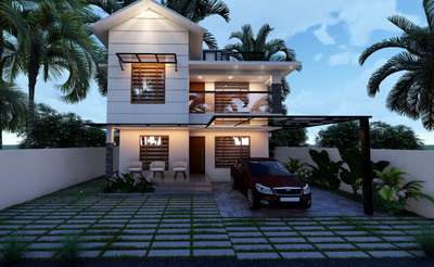 3d elevation 
3bhk @ Marthandam   #ContemporaryHouse #KeralaStyleHouse #vasthuconsulting #InteriorDesigner #trivandram #ivoeryhomes #Developers