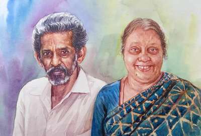 Memory Portrait for home interior wall...
low rate.. with frame any size.. with wooden frame.. All india delivery..