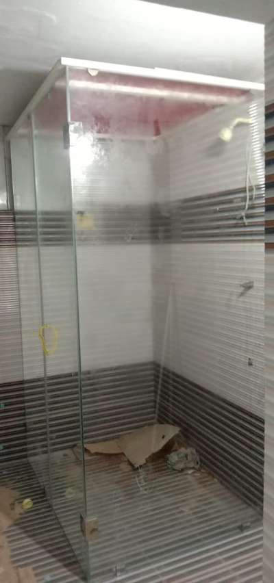 Glass steam room work in progress @ Kollam