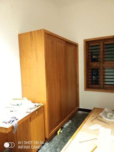 wooden wardrobe & sliding doors