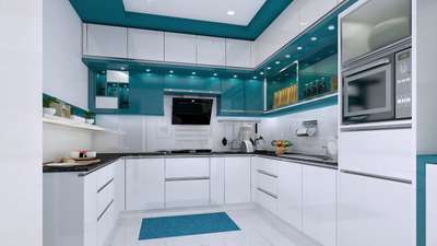 Modular Kitchen 
Aqua-Blue
For customized works please call..
