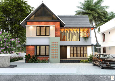 Contemporary home design 
@kollam thevalakkara 
4BHk 
2104 sqrft
*4 Bedrooms with attached toilet 
* Living 
* Dining 
* courtyard
* prayer room
* Kitchen 
* work  


 #ContemporaryHouse  #SlopingRoofHouse  #HouseRenovation #Architect #architecturedesigns  #Architectural&Interior #CivilEngineer #Contractor #HouseConstruction #koloapp #Kollam  #cre8architectsandengineers