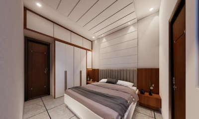 simple white bedroom design.