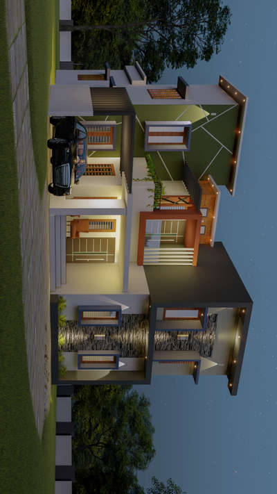 #ContemporaryHouse  #ElevationHome  #ElevationDesign  #ContemporaryDesigns  #night