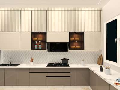 kitchen design ✨ 
#sketchup #Vray #InteriorDesigner #trendingdesign #viral #KitchenIdeas #LShapeKitchen