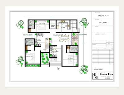 gf 3 bed room plan  # #