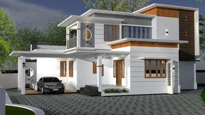 2500 sq ft. 3dview. kerala. #InteriorDesigner  #exteriordesigns