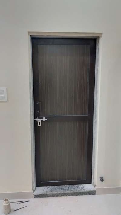 Heavy Aluminium bathroom door with 5 years warranty.