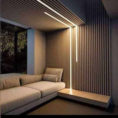 Corner Interior design with space lit up lights and decor