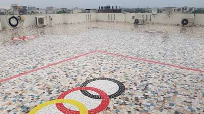 China mosaic Tiling karwani hain roof pe