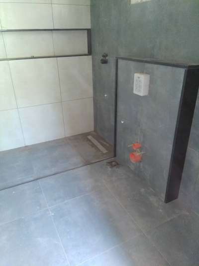 toilet tile dadoing wall and floor