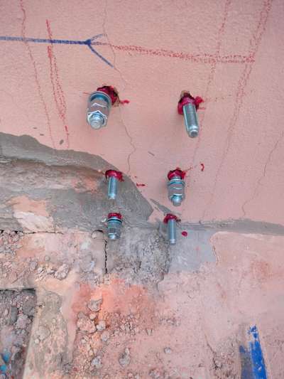 hilti Anchor bolt fixing works