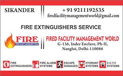 brother I am doing fire safety
Fire extinguisher manufacturing today I am and fire safety everything item is manufacturing is available then fire alarm system fire hide and system everything solution

and my second services air conditioning everything solution for Air conditioning installation gas charging pipeline service everything HVAC and single phase AC
9211192535

please give me link support

www.fireextinguisherindelhi.com

9312505252 # # # # # #