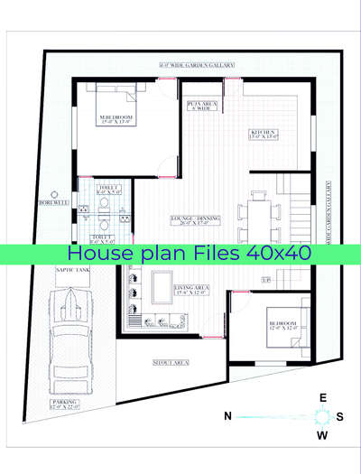 40x40 House plan
