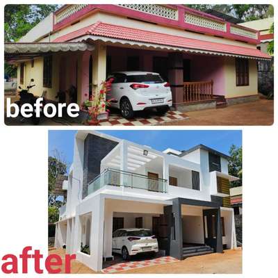 "SOMETIMES A THING HAPPENS, There's a BEFORE and AFTER" #starlight_construction  #HouseRenovation